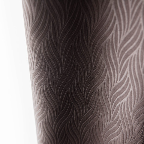Superthick Willow Leaves Coffee Brown 100% Blackout Curtain Drapes 1