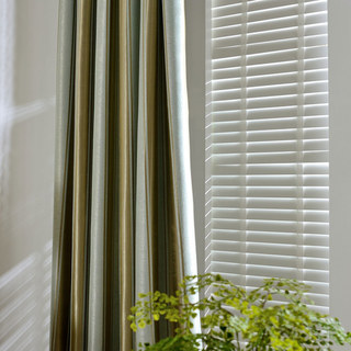 Victorian Stripes Pastel Blue and Bronze Striped Jacquard Curtain Drapes 6