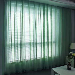 Luxe Grass Green Sheer Voile Curtain 2