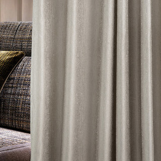 Metallic Fantasy Sparkling Shimmering Champagne Silver Curtain