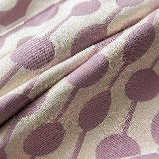 Beaded Lines Pastel Pink Purple Polka Dots and Stripes Chenille Curtain Drapes 10