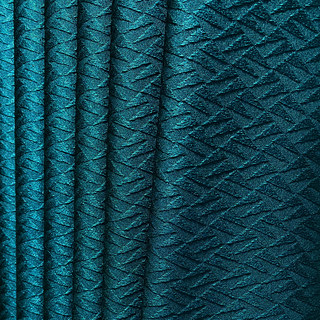 Geometric Triangles Teal Green Duo Textured Curtain 4