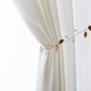 Sundance Textured Striped White Semi Sheer Curtain 3