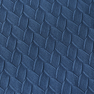 Scandinavian Basketweave Textured Navy Blue Velvet Blackout Curtains 6