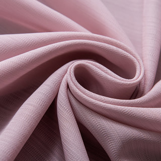 Sundance Textured Striped Pink Semi Sheer Curtain