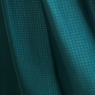Geometric Triangles Teal Green Duo Textured Curtain 5