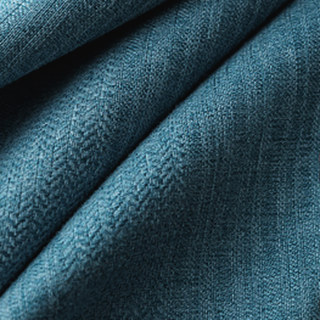 Simple Pleasures Prairie Grain Subtle Textured Striped Sea Blue Blackout Curtains 3