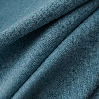 Simple Pleasures Prairie Grain Subtle Textured Striped Sea Blue Blackout Curtains 2