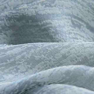 Silk Waterfall Gray Blue Striped Chiffon Sheer Curtain with Soft Sheen