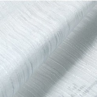 Silk Waterfall White Striped Chiffon Sheer Curtain with Soft Sheen