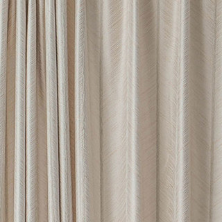 New Look Luxury Art Deco Herringbone Beige Cream Curtain 8