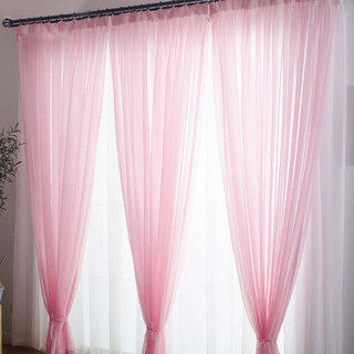 Smarties Rose Pink Soft Sheer Curtain