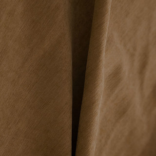 Exquisite Matte Luxury Caramel Brown Chenille Curtain Drapes 2