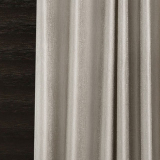 Metallic Fantasy Subtle Textured Striped Shimmering Cream Champagne Curtain