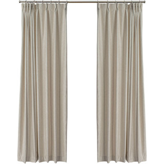 New Look Luxury Art Deco Herringbone Beige Cream & Rose Gold Sparkle Curtain 12