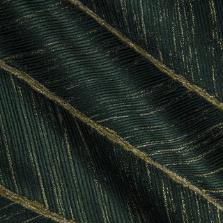 New Look Luxury Art Deco Herringbone Dark Green & Gold Sparkle Curtain Drapes 9