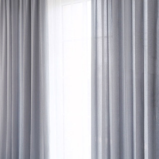 Funkier Gray Crushed Sheer Curtain With Bold Stripes 7