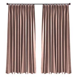 Premium Dusky Pink Velvet Curtain Drapes 5