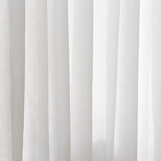 Scandinavian White Soft Cotton Sheer Curtain 8