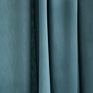 Tuscan Sun Sea Blue Textured Striped Heavy Semi Sheer Curtain 8