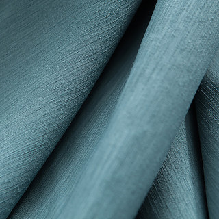 Tuscan Sun Sea Blue Textured Striped Heavy Semi Sheer Curtain 7