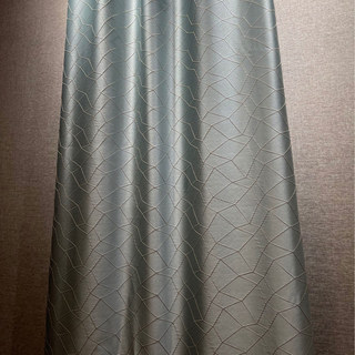 Capriccio Luxury 3D Jacquard Geometric Duck Egg Blue Curtain Drapes 5