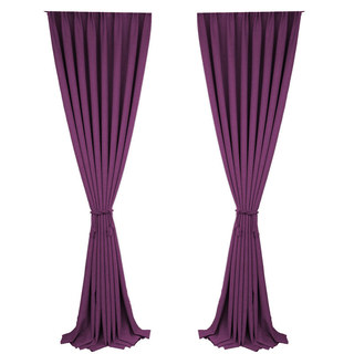 Pine Valley Purple Plum Blackout Curtain Drapes 4