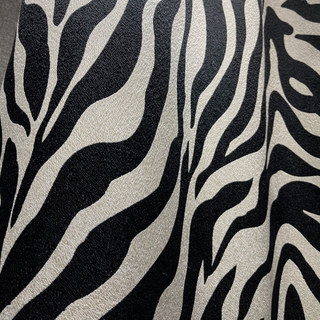 Savannah Jacquard Zebra Patterned Black & White Curtain 5