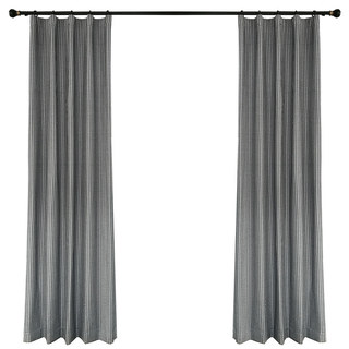 Houndstooth Patterned Black and White Blackout Curtain Drapes 2