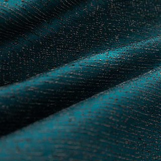 Metallic Fantasy Subtle Textured Striped Shimmering Teal Curtain Drapes