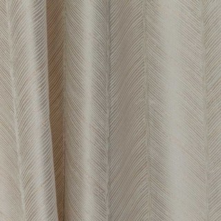 New Look Luxury Art Deco Herringbone Beige Cream & Rose Gold Sparkle Curtain Drapes 3