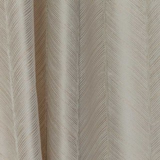 New Look Luxury Art Deco Herringbone Beige Cream & Rose Gold Sparkle Curtain Drapes 3