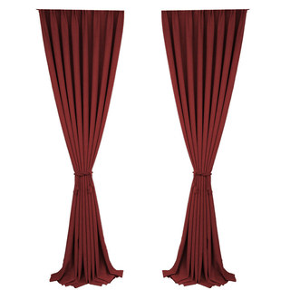 Pine Valley Burgundy Red Blackout Curtain Drapes 5