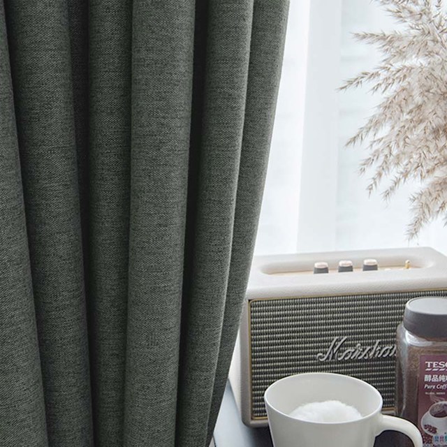 Pine Valley Charcoal Gray Blackout Curtain Drapes 1
