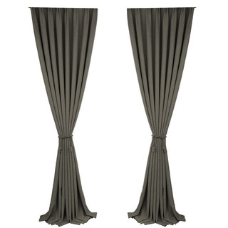 Pine Valley Charcoal Gray Blackout Curtain Drapes 4