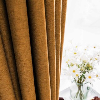 Pine Valley Terracotta Orange Blackout Curtain Drapes