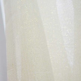 Subtle Gold-Strand Glittering Cream Sheer Curtain 2