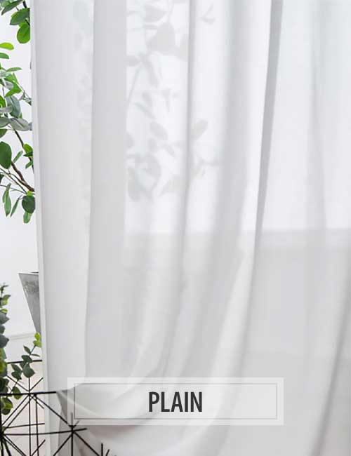 Custom Plain Sheer Voile Curtains