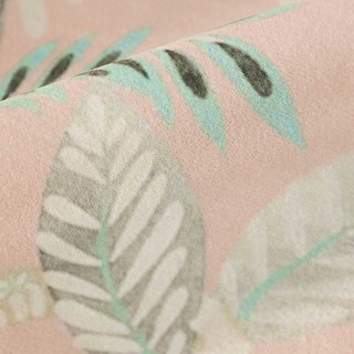 Jungle Mingle Monkey and Parrot Pink Floral Velvet Curtain 4