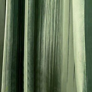 Euphoria Green Crushed Striped Velvet Curtains 4