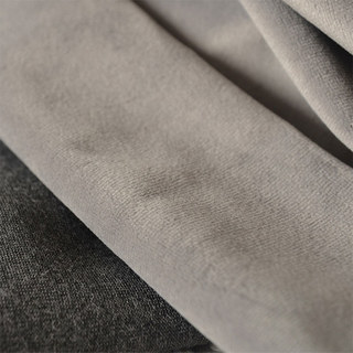 Fine Light Gray Velvet Curtain Drapes 4