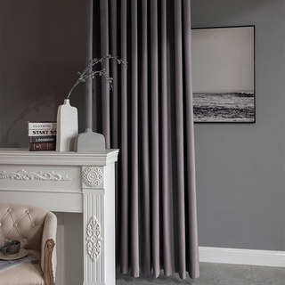 Scandinavian Basketweave Textured Pastel Purple Lavender Velvet Blackout Curtains 2