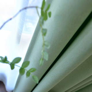 Zigzag Twill Sage Green Blackout Curtain Drapes 5