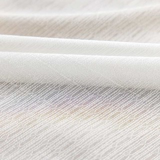 Chain Link Patterned Jacquard Ivory White Sheer Curtain 4