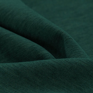 Exquisite Matte Luxury Dark Green Chenille Curtain Drapes 4
