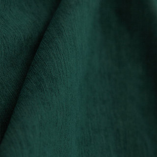 Exquisite Matte Luxury Dark Green Chenille Curtain Drapes