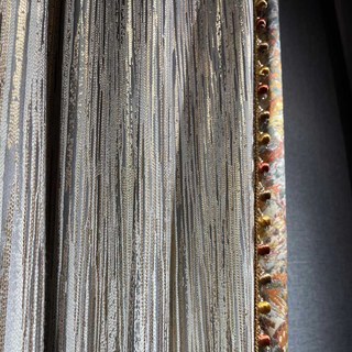 Sunbeam Glistening Subtle Textured Striped Gold & Gray Curtain Drapes