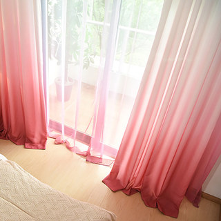 Candy Land Ombre Pink Sheer Curtain 4