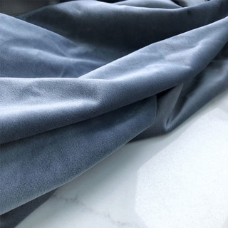 Fine Velvet Cadet Blue Curtain Drapes