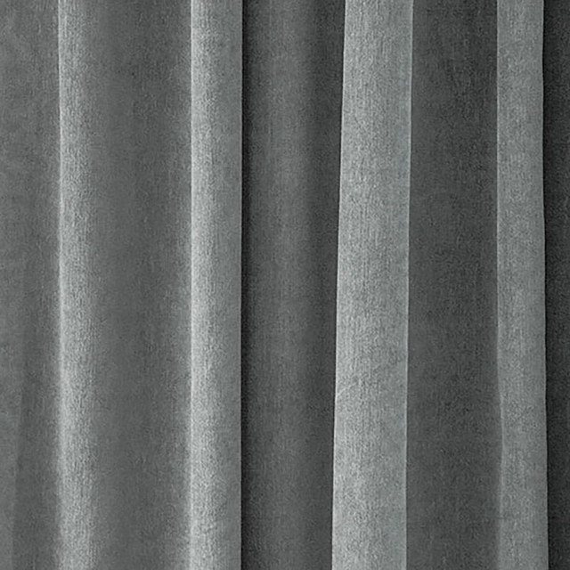 Exquisite Matte Luxury Slate Gray Chenille Curtain